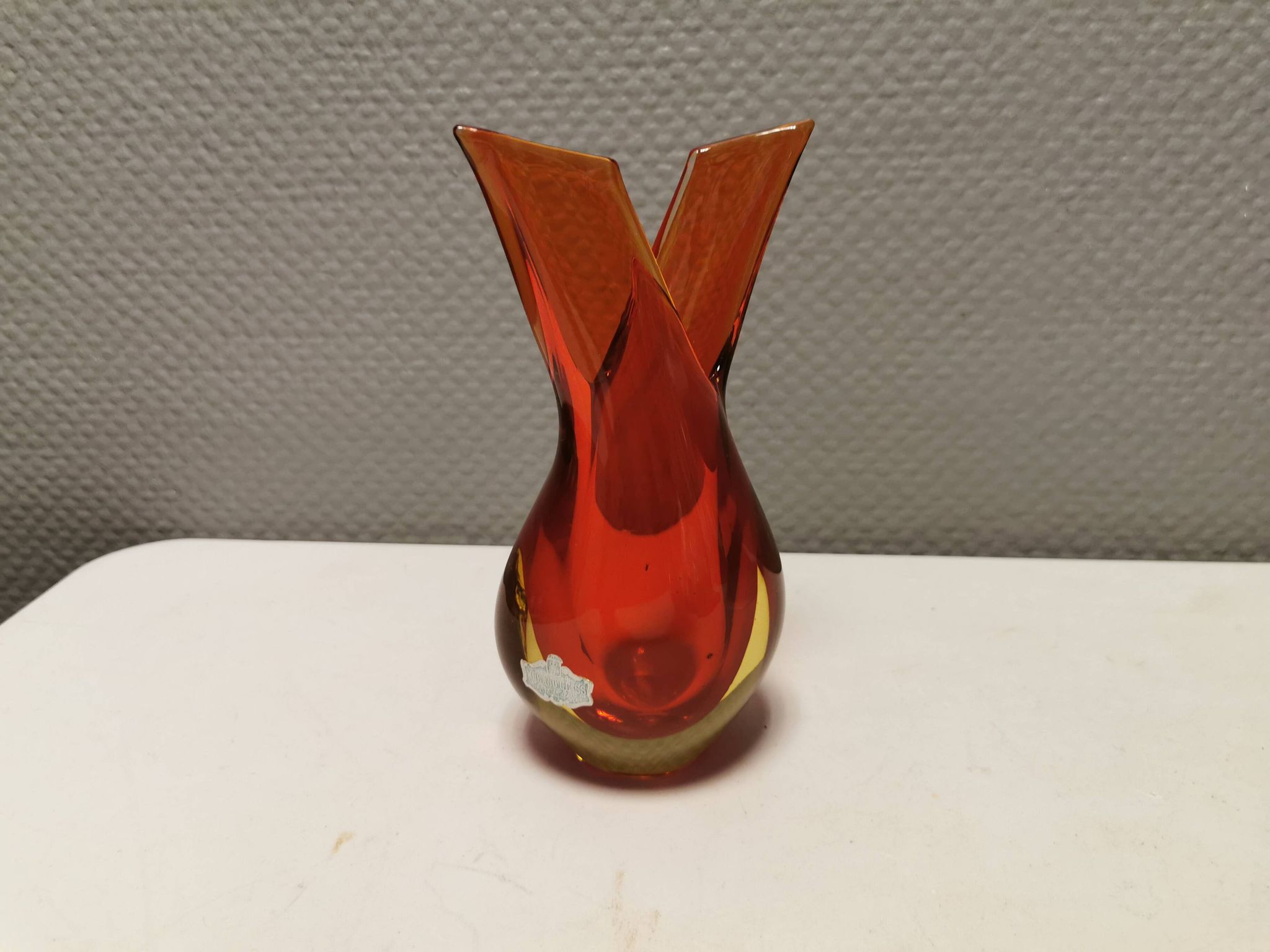 Vase en verre de Murano par Flavio Poli années 1950