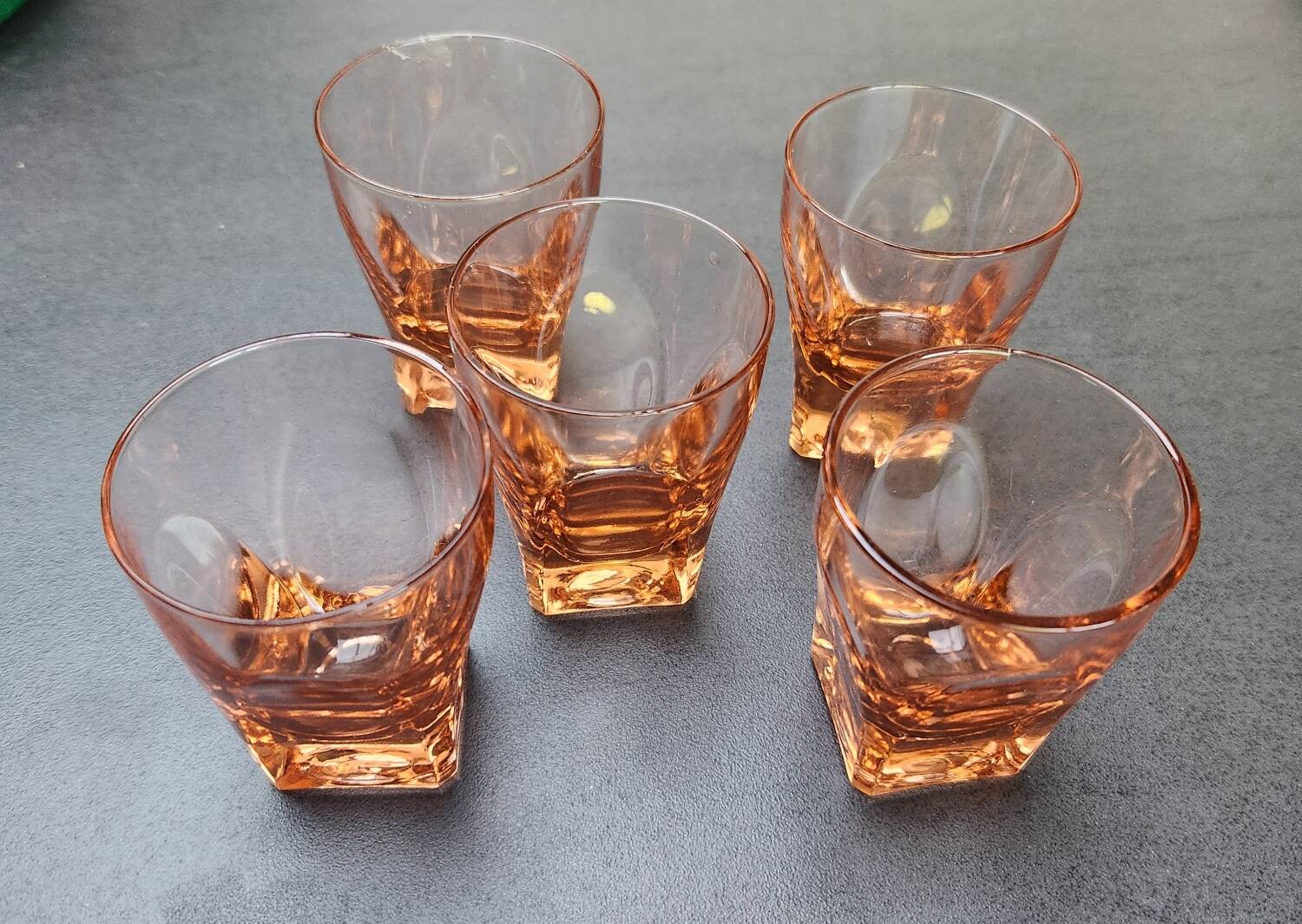 Set of 5 antique digestif glasses