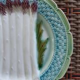 Assiette asperges barbotine