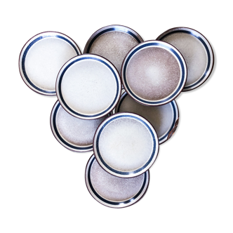 Set of 9 sandstone plates
