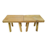 Pair of solid wood coffee tables
