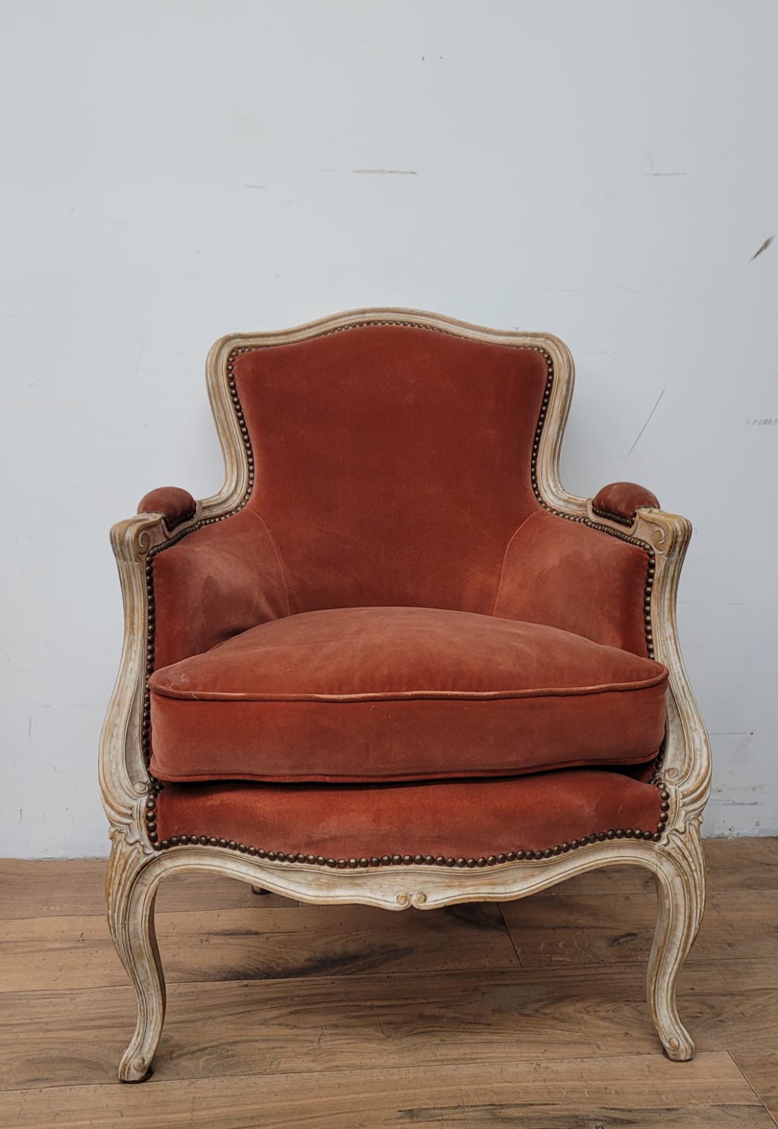 Louis XV style shepherdess armchair