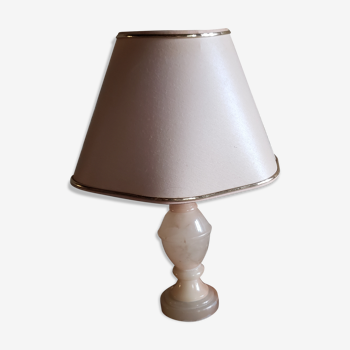 Bedside lamp pink marble foot