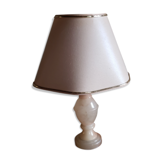 Lampe de chevet rose pied marbre