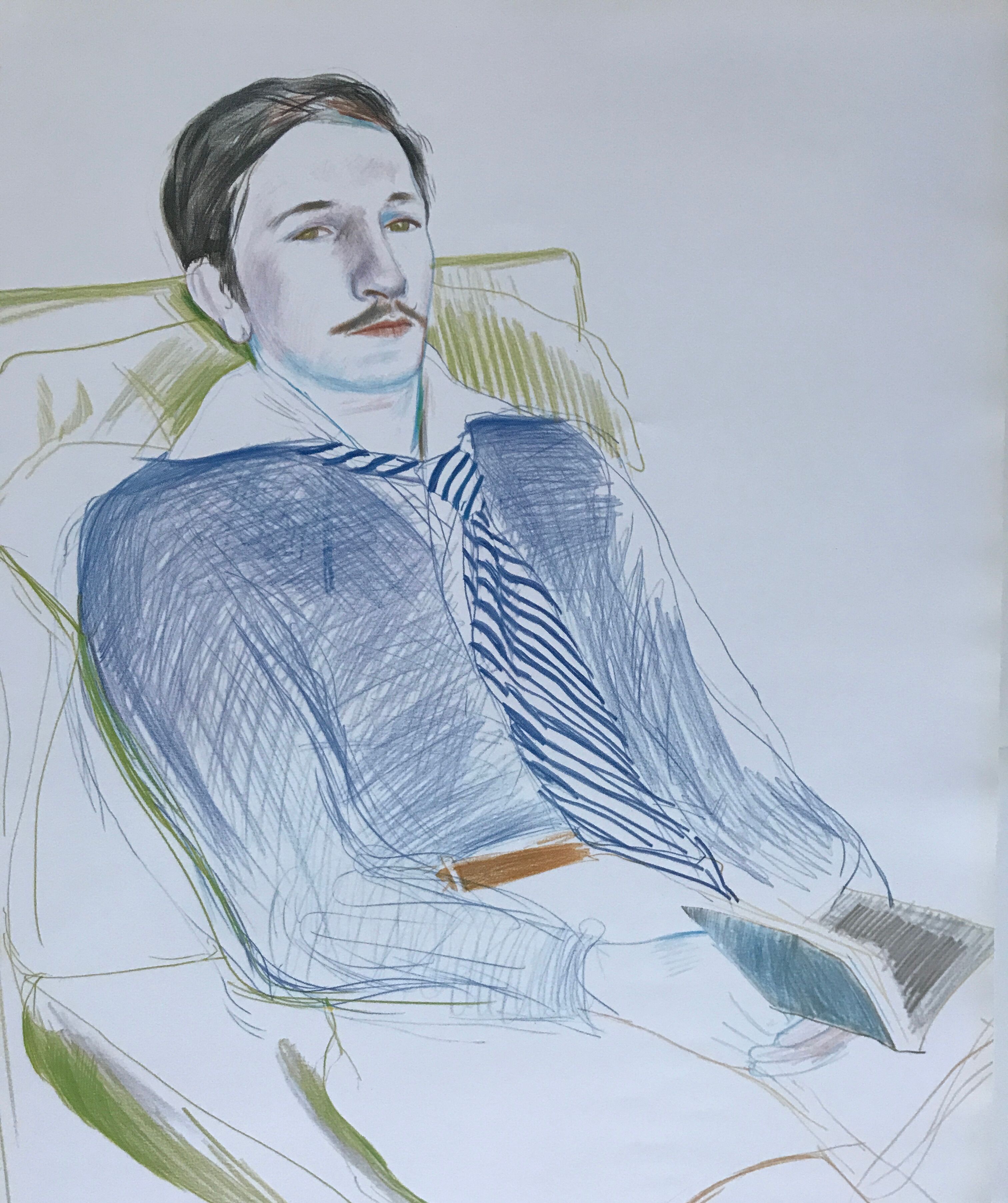 David hockney, galerie claude bernard, 1975. original exhibition poster