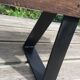 Banc en chêne piétement acier