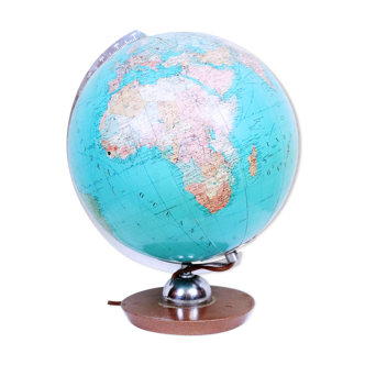 Grand Globe Terrestre en Verre et Marbre, 1962