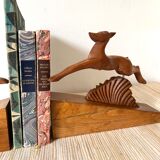 Pair of art deco doe bookends