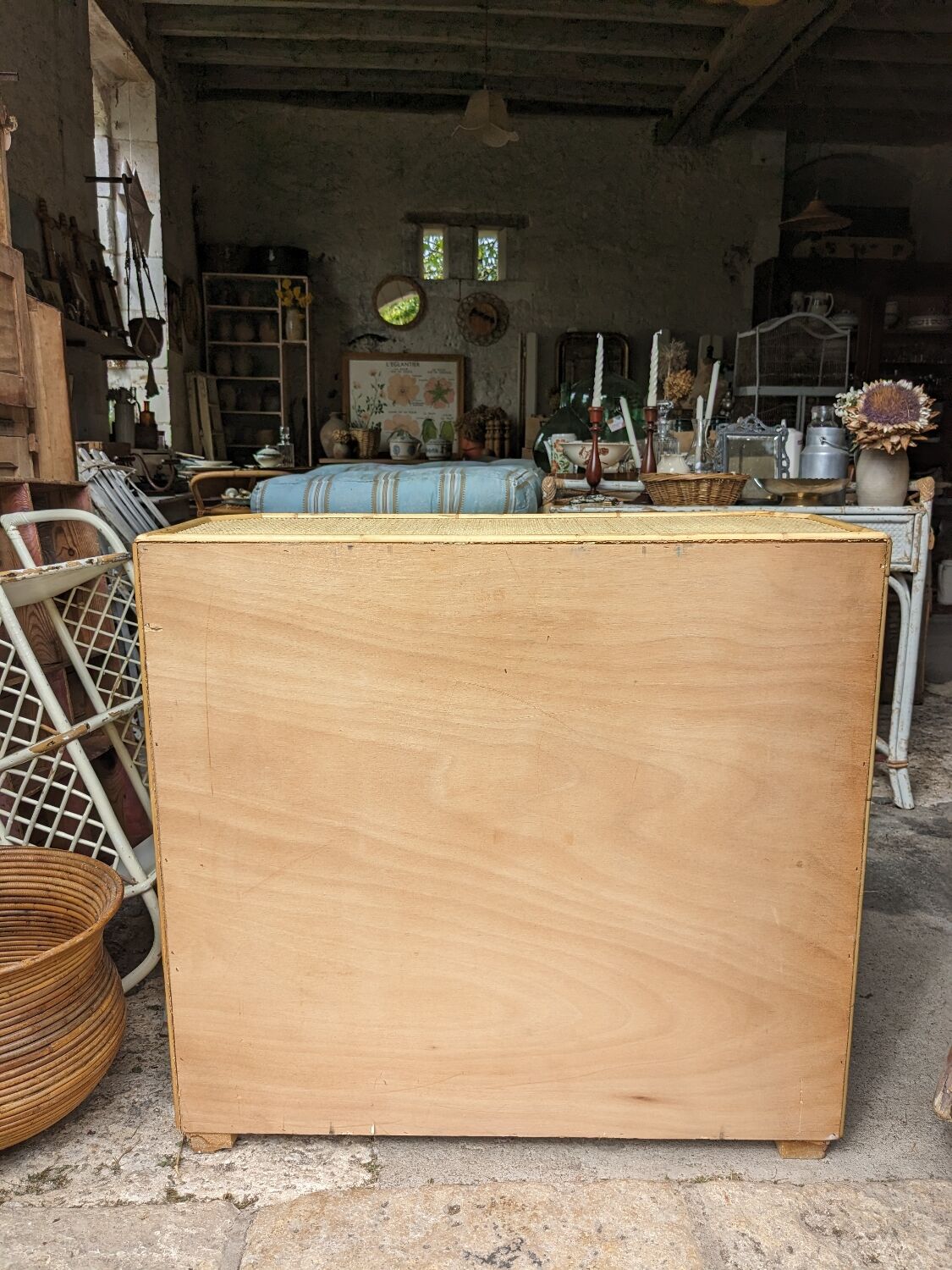 Rattan chest of drawers