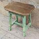 Ancien tabouret -sellette en teck birman