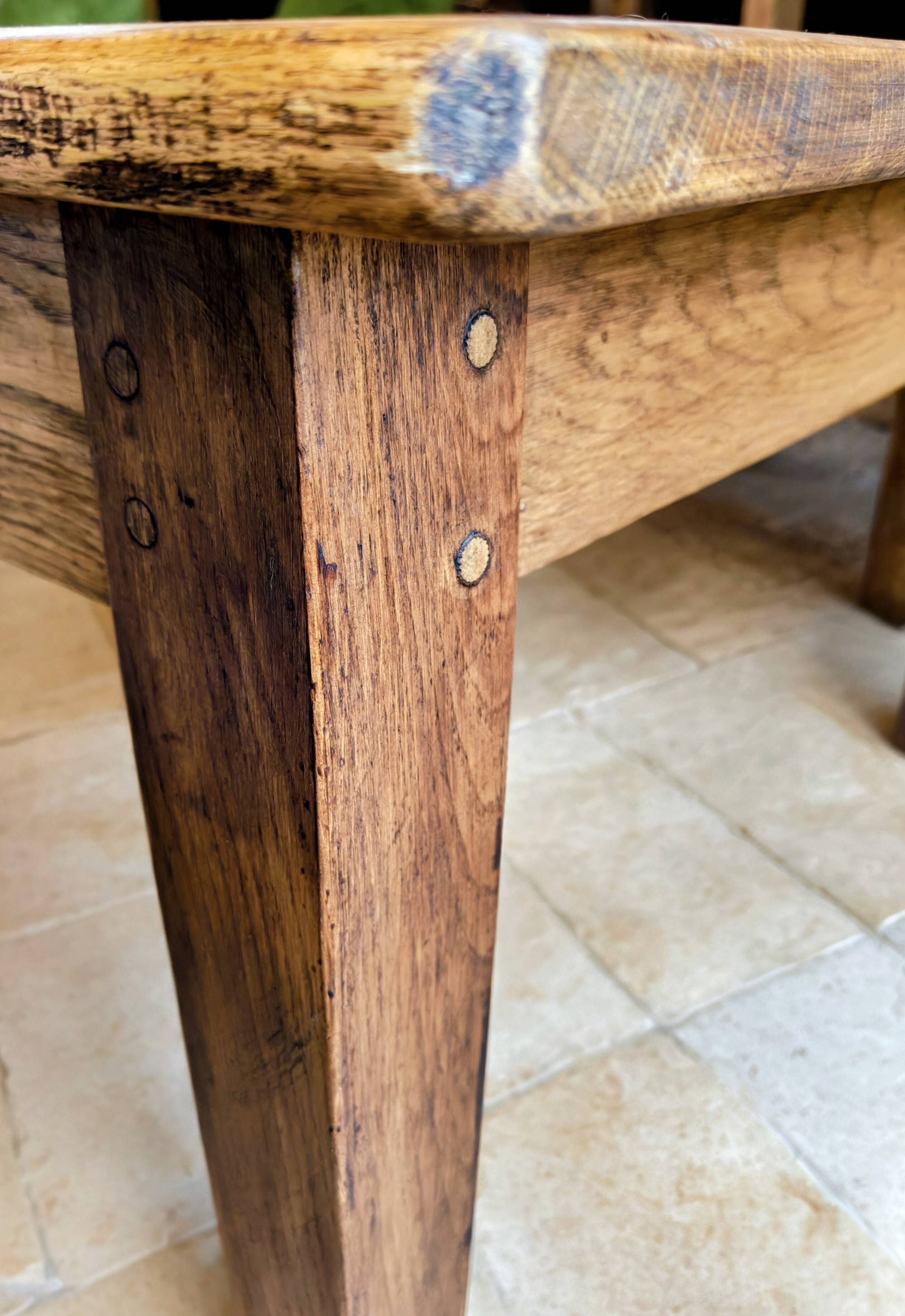 Solid oak coffee table