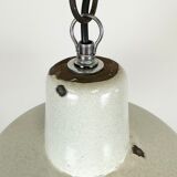 Industrial White Enamel Factory Pendant Lamp from Zaos, 1960s