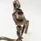 Pair of brutalist wrought iron candlesticks, French work, 1950s-1960s