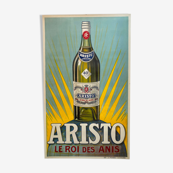 Original canvas poster "Aristo the King of Anise" 60x98cm 1930