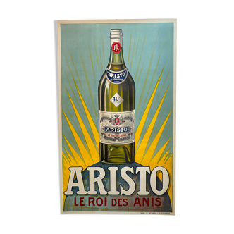 Original canvas poster "Aristo the King of Anise" 60x98cm 1930