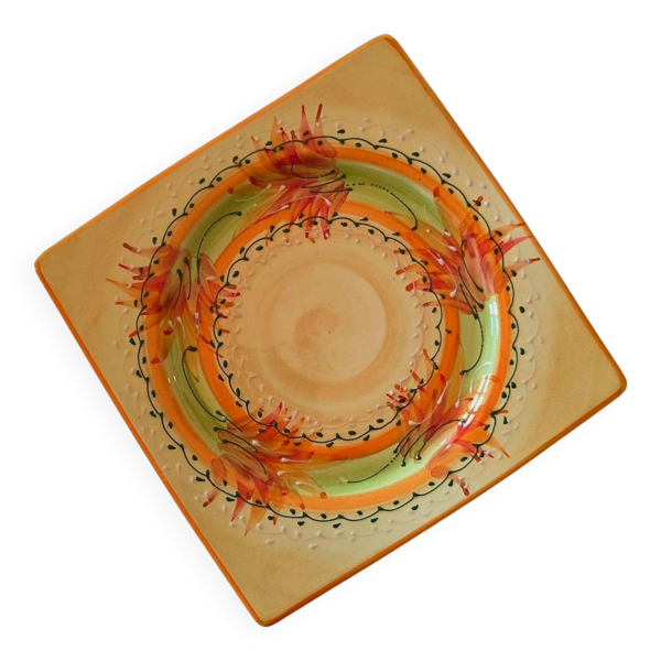 Assiette en céramique de Vallauris – Signée G.C. – Circa 1970