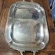 Silver-plated metal tray from the mid-20th century