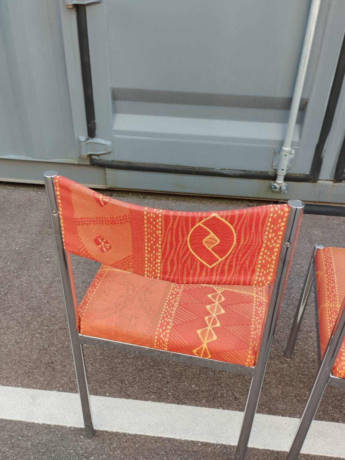 Set of 4 vintage chrome antique chairs