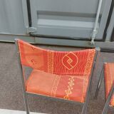 Set of 4 vintage chrome antique chairs