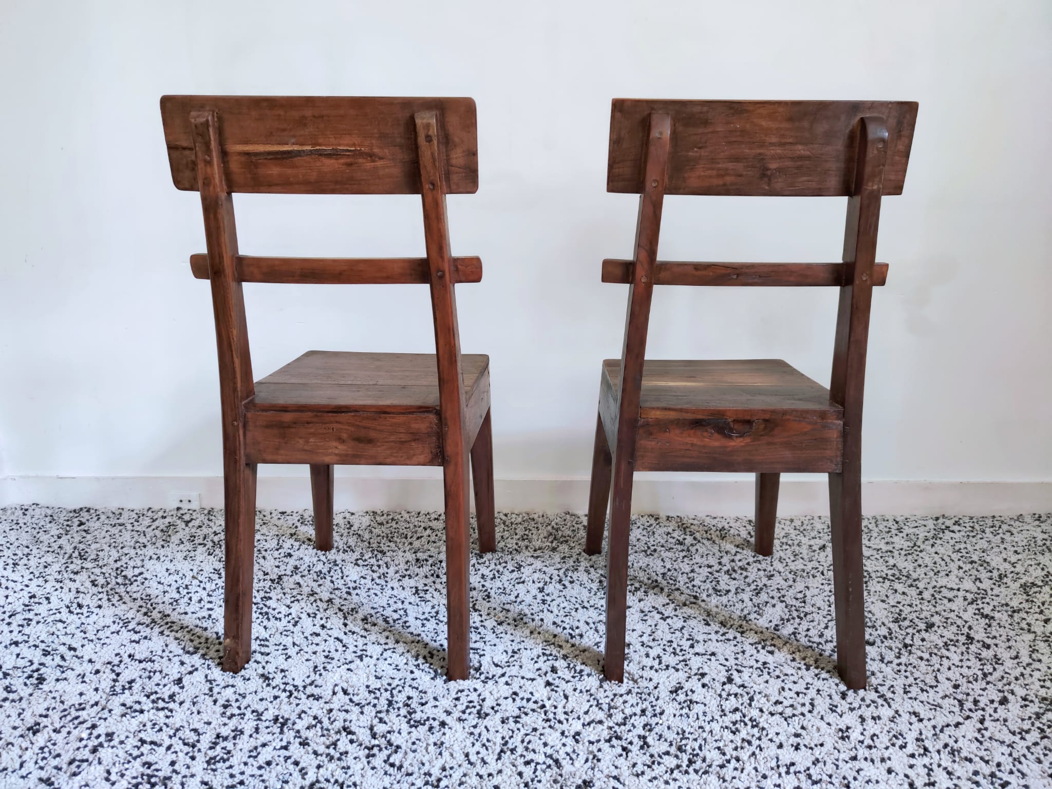 Pair of wooden chairs