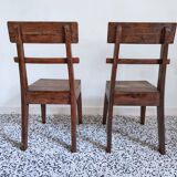 Pair of wooden chairs