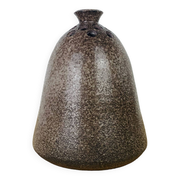 Vintage signed sandstone flower spade vase