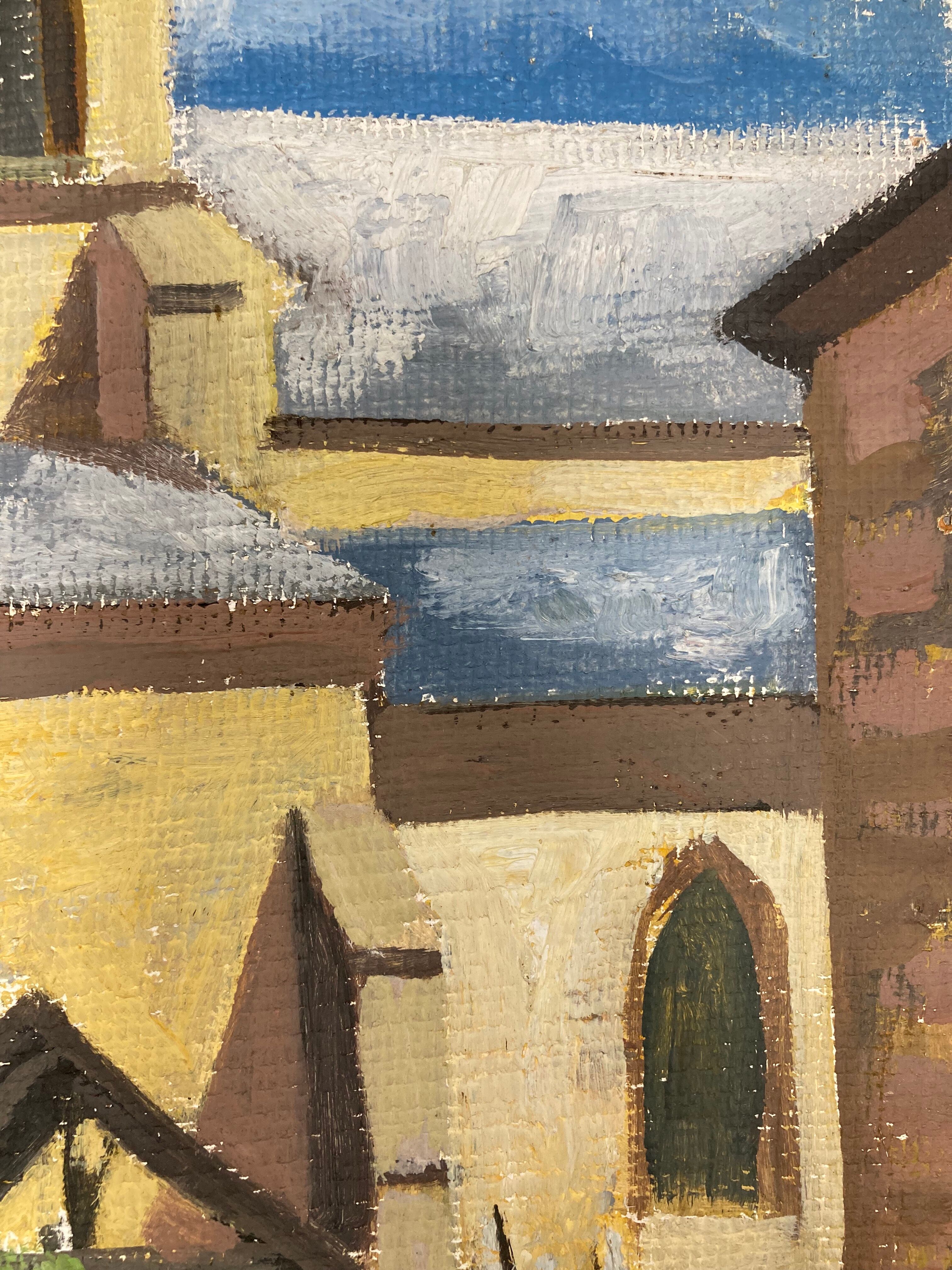 Oil on vintage panel