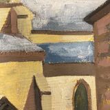 Huile sur panneau vintage