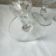 3 glass-cut pent foot glasses