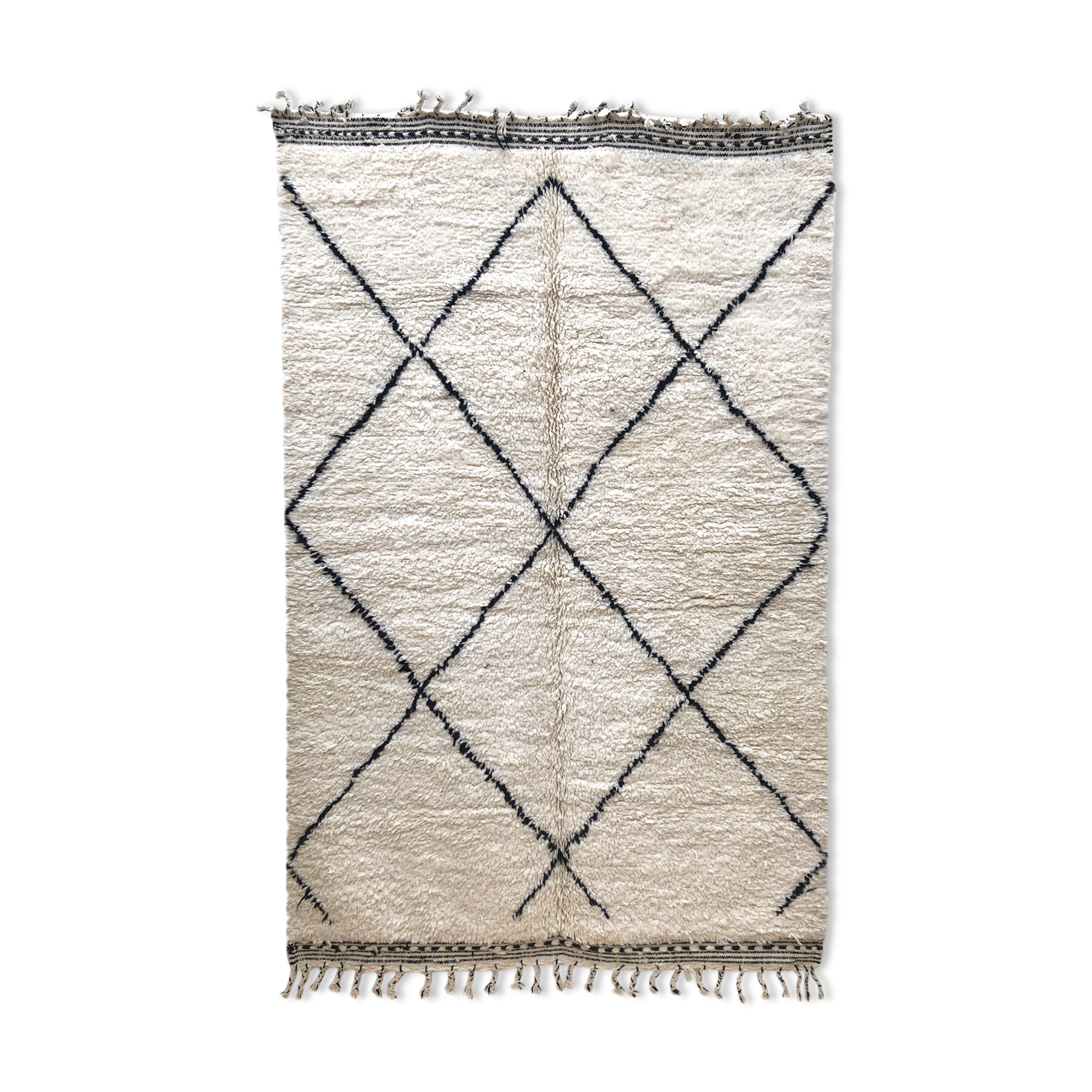 Carpet Berber Moroccan Beni Ouarain to Black diamonds 2, 20 X 1, 5M