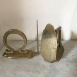 Pair of vintage brass bookends