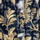 Antique hand-stitched boutis bedspread, floral fabric, 19th century.