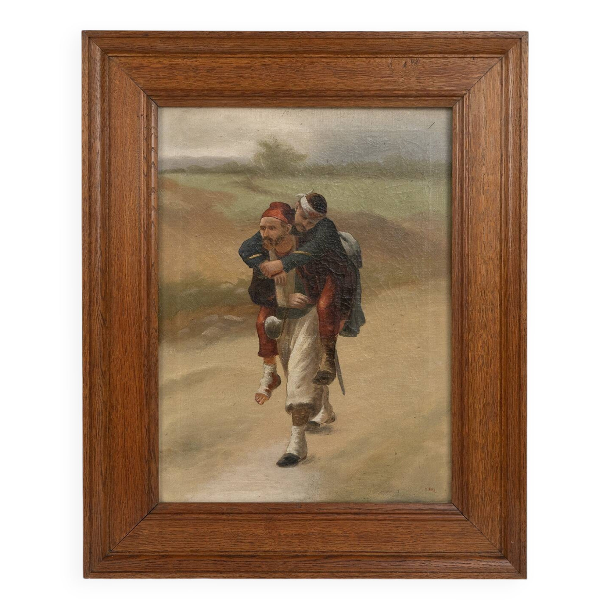 French oil painting in the style of Paul Louis Narcisse Grolleron, ca. 1900