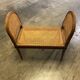 Wooden and cane bench (piano bench)