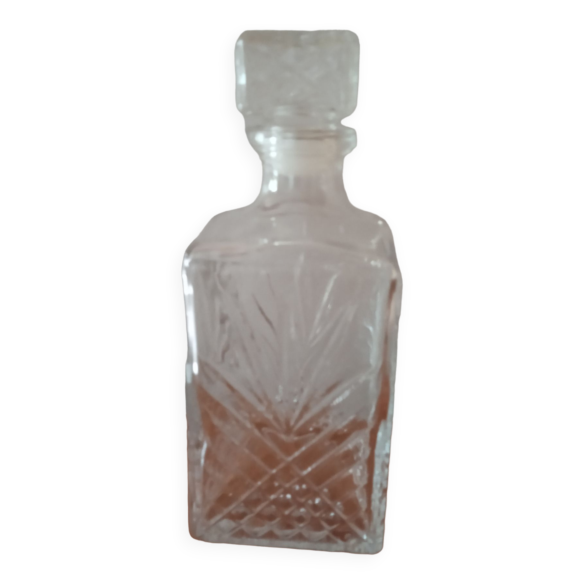 Decorated glass decanter