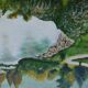 Huile sur toile lac en automne