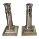 pair of Victorian style silver-plated candlesticks