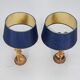 Pair of gold table lamps in the style of William Billy Haines, United States, 1950s.