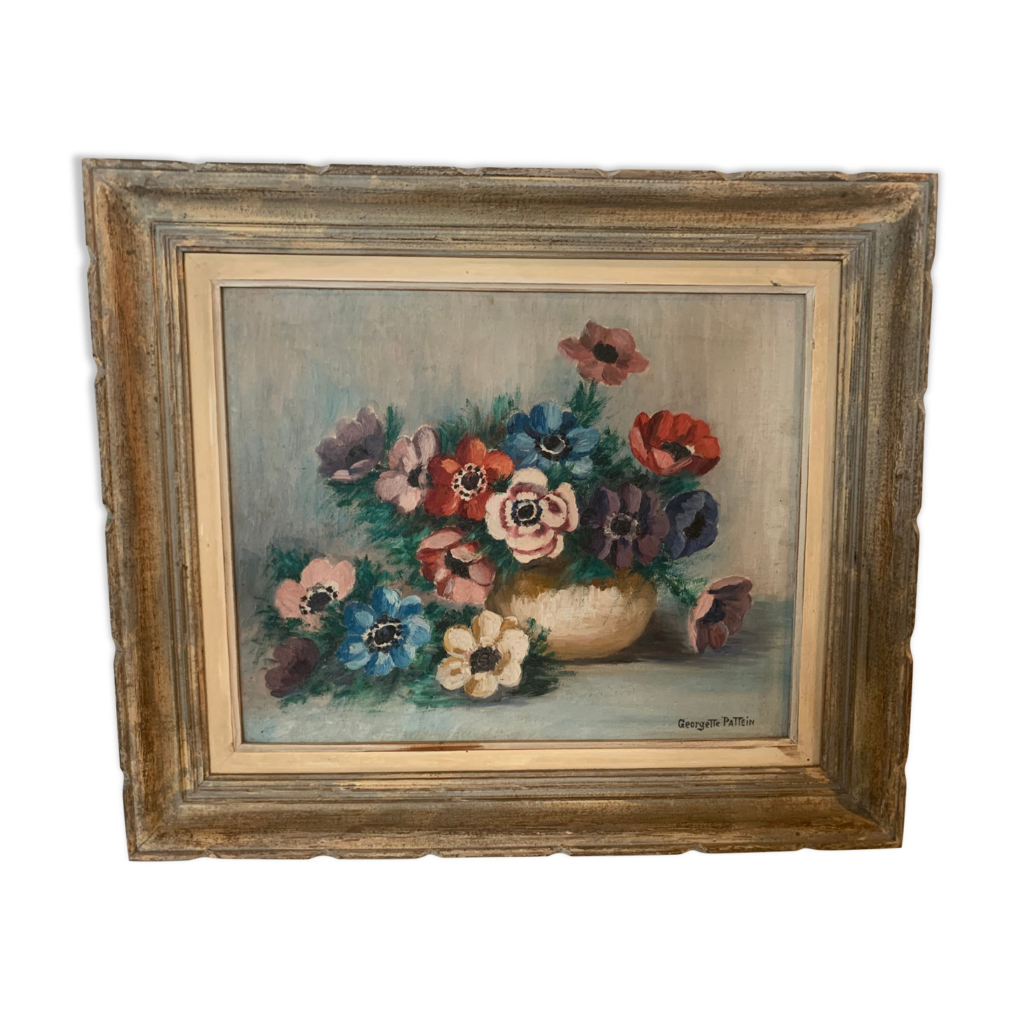 Huile sur toile Georgette Pattein