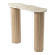 Console travertin et bois | chêne brut