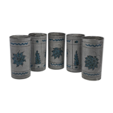 Set of 5 roll vases Alain Maunier Vallauris