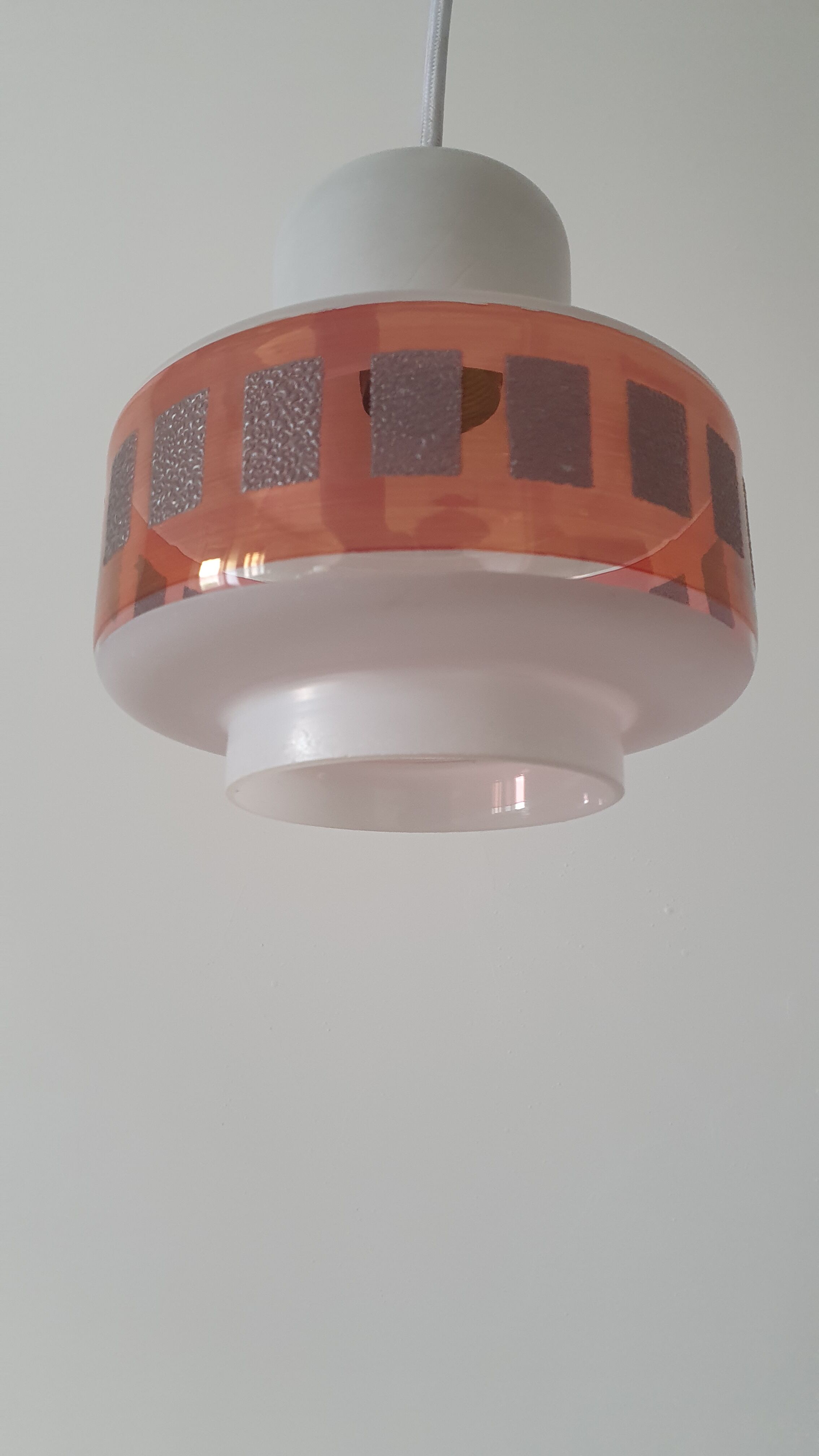 Ceiling lamp in opaline 60s