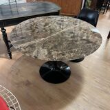 SAARINEN TABLE BROWN MARBLE EMPERADOR KNOLL