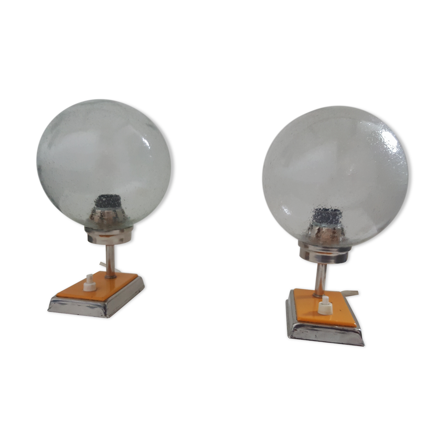 Pair of vintage bedside lamps