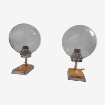 Paire de lampes de chevet vintage