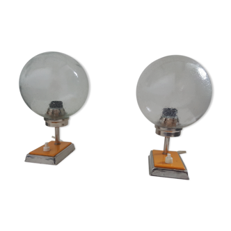 Paire de lampes de chevet vintage
