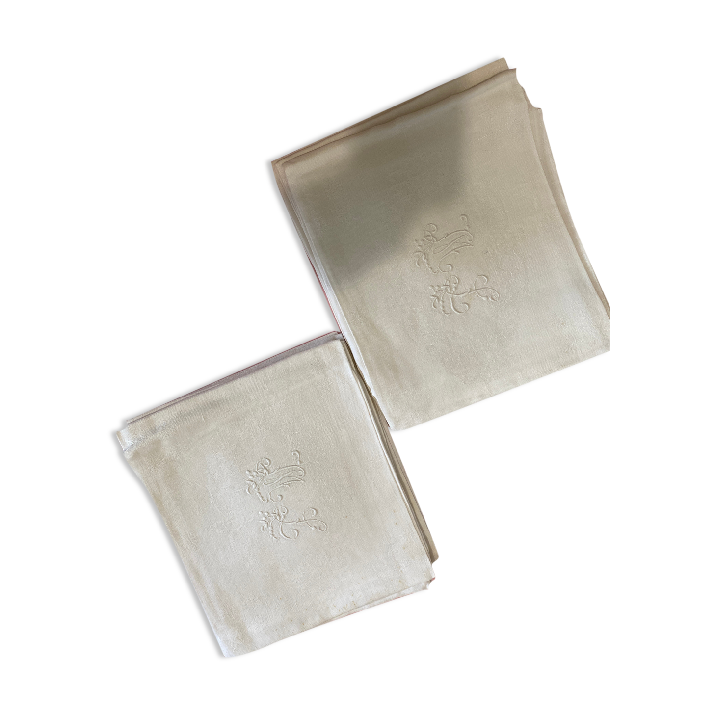 Set of very large ML monogram towel