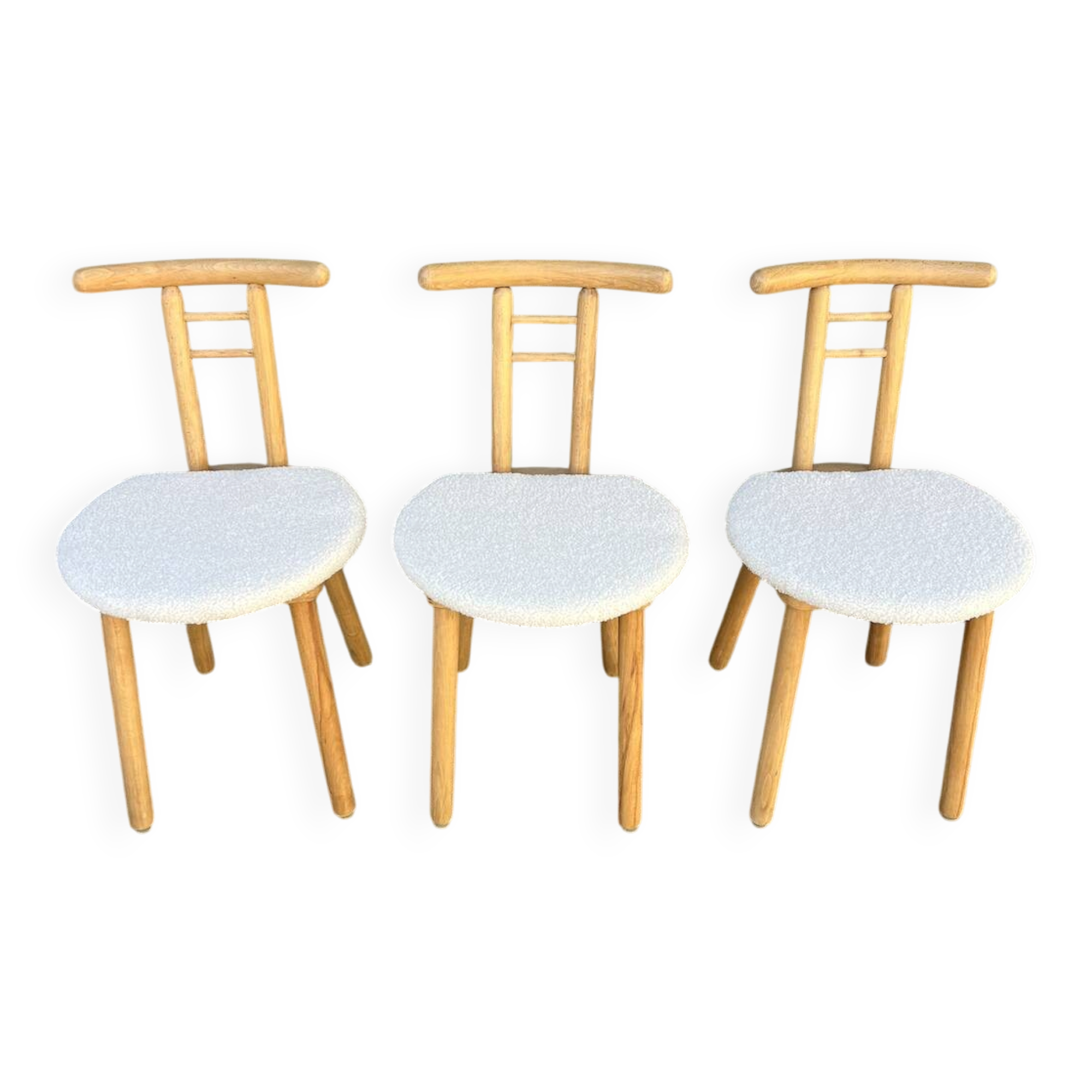 (Lot) 3 Chaises Sauthon Italie Années 70s/80s