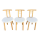 (Lot) 3 Chaises Sauthon Italie Années 70s/80s