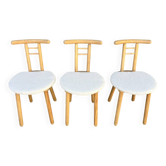 (Lot) 3 Chaises Sauthon Italie Années 70s/80s
